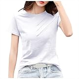 シャツ ブラウス レディース ワイシャツ ゆったり 大きいサイズ 長袖 ノーアイロン オフィス カジュアル ファッション Lisusut レディースファッション 春 トップス ブラウス レディース 半袖 おしゃれ tシャツ 春 シャツ ナチュラル 着痩せ Ｔシャツ スリム 体型カバー 女性 トップス 春夏秋 可愛い 着やすい 無地 シャツ 夏服 tシャツ 日常 夏 (2XL/A1 白)