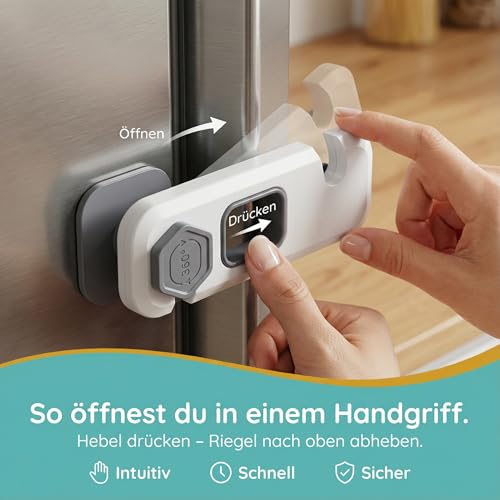 Homery Kindersicherung Kühlschrank [2 Stück], Schranksicherung Baby – Ansicht 4