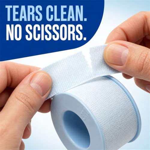 Image of Nexcare Strong Hold Pain-Free Removal Tape, 1 in x 4 yd, 24 Rolls