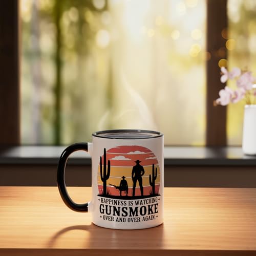 Taza cerámica Happiness Is Watching Gunsmoke 11 oz miniatura 3