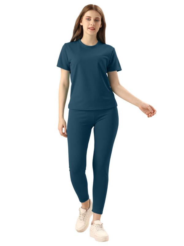 Image of DTR FASHION Cotton Blend Styled With Solid Lining Tracksuit | Co-ord Set For Women| Active Wear Suit Set For Women
