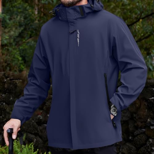 Chaqueta Rompeviento ligera para hombre con capucha miniatura 2