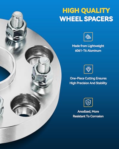 Image of PHILTOP 5x4.5 Hub-Centric Wheel Spacers 15mm for Toyota RAV4