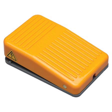 HRF-M1-Y, Foot Switch, Momentary, Plastic Yellow Housing, L100xW61xH34mm, IP54, 1NO, 16A 250VAC, 2m Cable