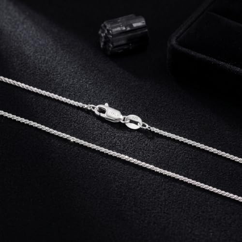 Silver Bracelet for Women, 1mm 925 Sterling Silver Wheat Chain Bracelet Silver Bracelets Dainty Jewelry Gifts for Girlfriend Mother Wife 6.5 Inch — view 4