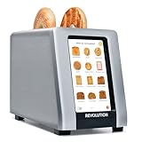 Revolution R180 Connect Plus Smart Toaster with Touchscreen β Choose from 40+ Bread Types, 7 Browning Levels, & Toastie Press Mode β Digital Picture Frame, Weather Widget, and Clock