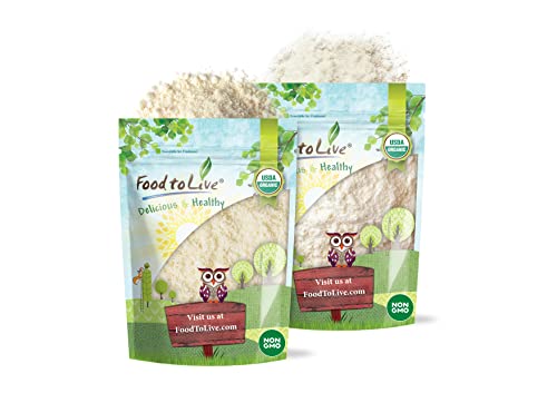 Organic Low Carb Flours Bundle - Organic Almond Flour, 4 Pounds And Organic Coconut Flour, 4 Pounds - Non-Gmo, Kosher, Vegan, Great For Baking #TOP6