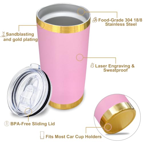 Image of 20 oz Tumbler Bulk Stainless Steel Tumbler,Sakura Pink,6 Pack