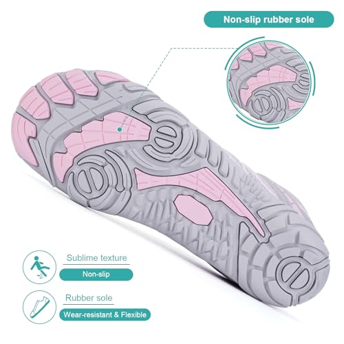 Image of Hike Barefoot Shoes, Pro Barefoot Shoes Women Men Footwear, Athletic Hiking Minimalist Water Shoe Breathable Quick Dry Zero Drop Trail Running Shoe with Non-Slip Sole & Wide Toe Box