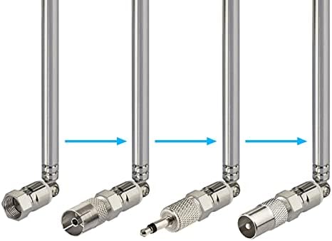 Bingfu FM Radio Antenna Telescopic FM Aerial Replacement 50cm 6-Sections for Onkyo Denon Pioneer Marantz Bose Wave Music System Bluetooth Stereo Indoor Receiver Audio Radio AV Receiver