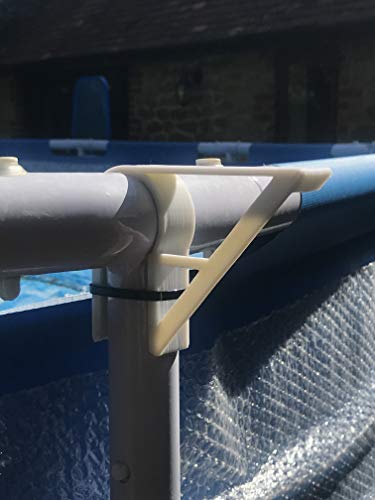 3D Cabin 2 X Swimming Pool Shelf Brackets Suits 45Mm Top Rail / 35Mm Uprights (Designed to Fit On Intex Pools