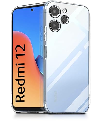 Image of COVERBLACK Rubber Back Cover for Mi REDMI 12 4G - Transparent
