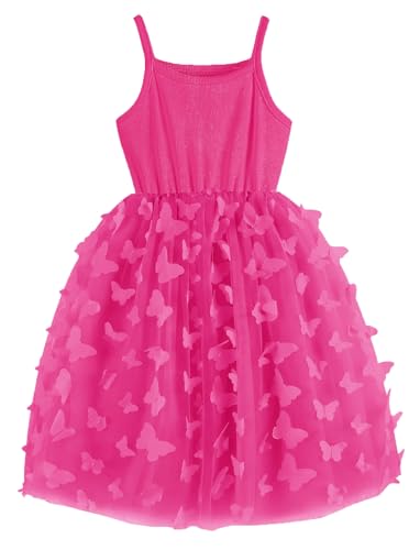 Image of GSVIBK Baby Girls Tutu Dress Sleeveless Toddler Cotton Tulle Skirt Princess Party Prom Dresses