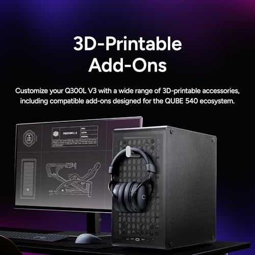 Image of Cooler Master Q300L V3 Micro-ATX PC Case, High Airflow, Tempered Glass | 366mm Graphics Card Support, 240mm AIO Support, Micro-ATX Motherboard, Magnetic Dust Filters, Customizable Modular I /O Panel