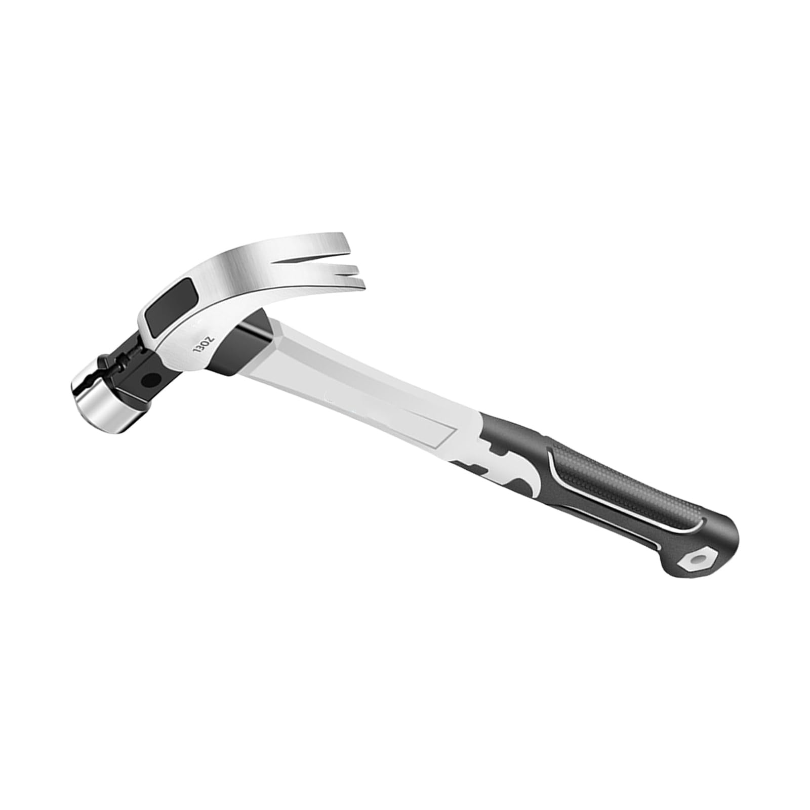 Tsophreniq 10Oz Round Head Fibe Multifunction Hammer For Nails Pulling Hammering High Impacts Steel Head Nails Holder For Craftsmen Handymen Ergonomic Antifatigue Hammer