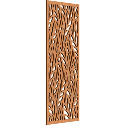 Image of 11 3 /8 inchW x 29 3 /8 inchH x 3 /8 inchT Ortonville Decorative Fretwork Wood Wall Panels, Cherry