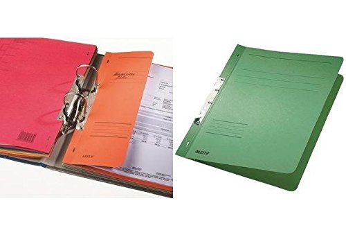 Esselte Leitz Schlitzhefter, 1/1-Vorderdeckel, A4, kfm. Heftung, Manilakarton, grün