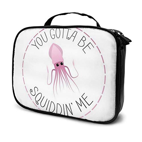 Preisvergleich Produktbild Kosmetiktasche, Pink Tintenfisch, Aufbewahrungstasche, tragbar, multifunktional, Tragetasche, geeignet für Sport, Fitnessstudio, Yoga, Strand, Baden