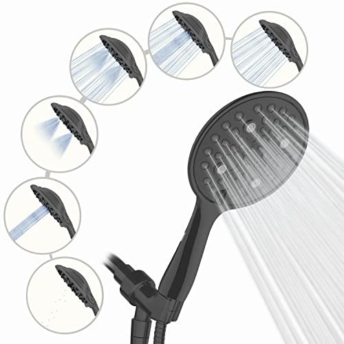 Sparkpod 6 Spray Settings 6 Inch High Pressure Handheld Shower Head With Ultra Shower Filter & Extra Cartridge - Removes Up To 95% Of Chlorine, Heavy Metal & Sediments (Charcoal Grey) #TOP1