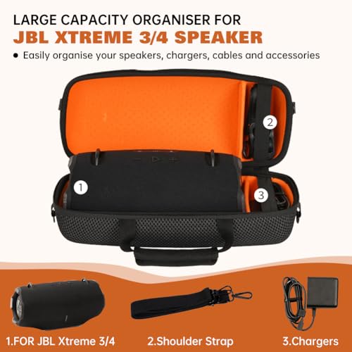 Housse JBL Xtreme 4 et Xtreme 3 étanche en EVA rigide avec sangle