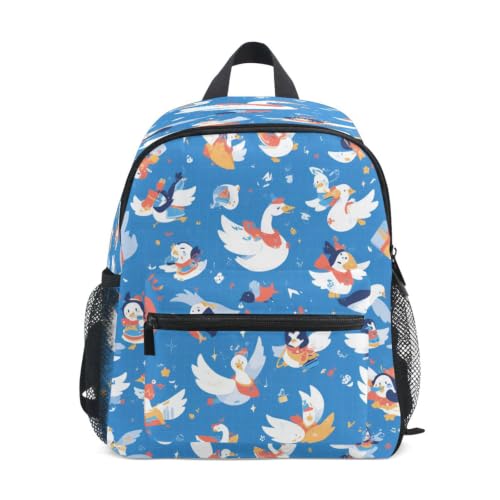 Sac d'école maternelle bleu au motif de cygne pour les sorties de vos enfants