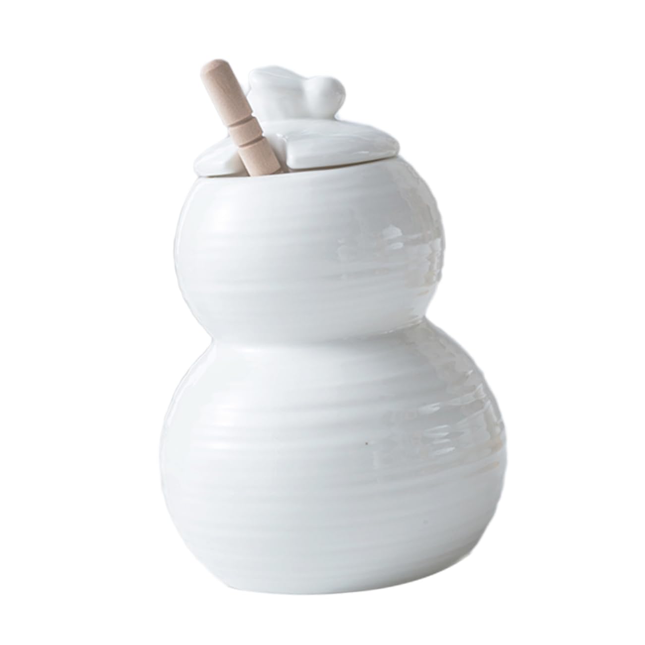 Ciieeo 1 Set Practical Honey Container Elegant Ceramic Honey Pot with Spoon Multi Functional Storage for Home Bakery Supermarket Jam Seasoning