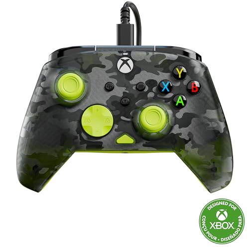 Turtle Beach Rematch Core Ghost Camo Nero/Giallo - Gamepad Cablato - Con Licenza Per Xbox Series Xs, Xbox One E Pc - Pulsanti Audio, Motori Rumble E G