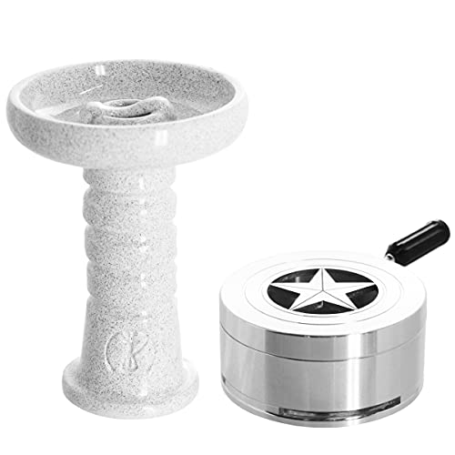 BigStar Set mit Cascade Phunnel und Smokebox, Heat Management Zubehör für Wasserpfeifen (Weiß)