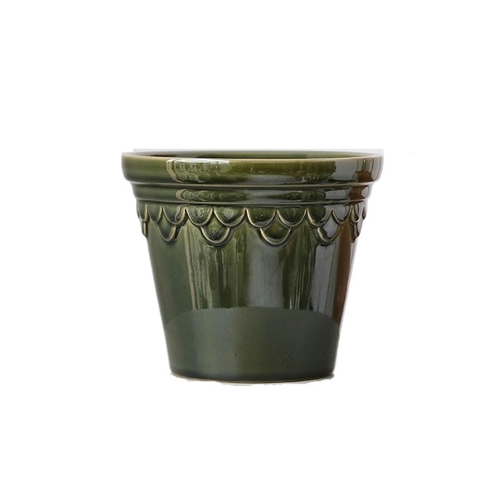 Doniczki na Rośliny Salon Biurko Europejski styl Luksusowa szkliwiona doniczka Ceramiczna zielona Doniczka(Green)