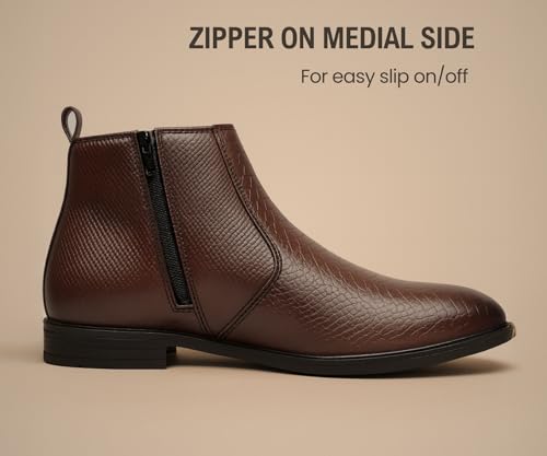 Image of Kraasa Flint Chelsea Boots for Man | Vegan Leather Slip-On Ankle Boots