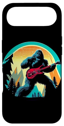 Bigfoot エレキギターを弾く おもしろい サスカッチ ロッカー スマホケース iPhone Air 用