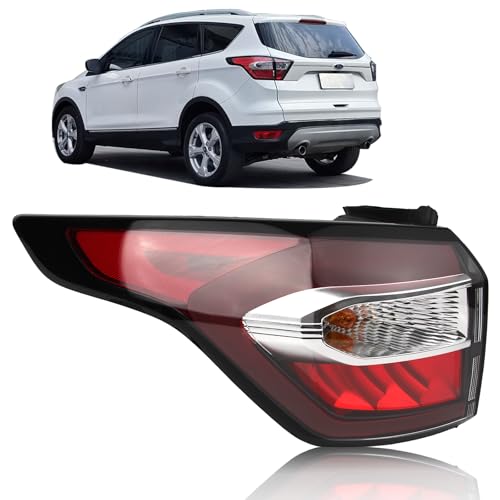 Ussbaye Tail Light Compatible with 2017 2018 Ford Escape S,SE,SEL,Titanium, Rear Taillights with Bulb and Harness, Left Driver Side Tail lamp Assembly OE: GJ5Z13405C