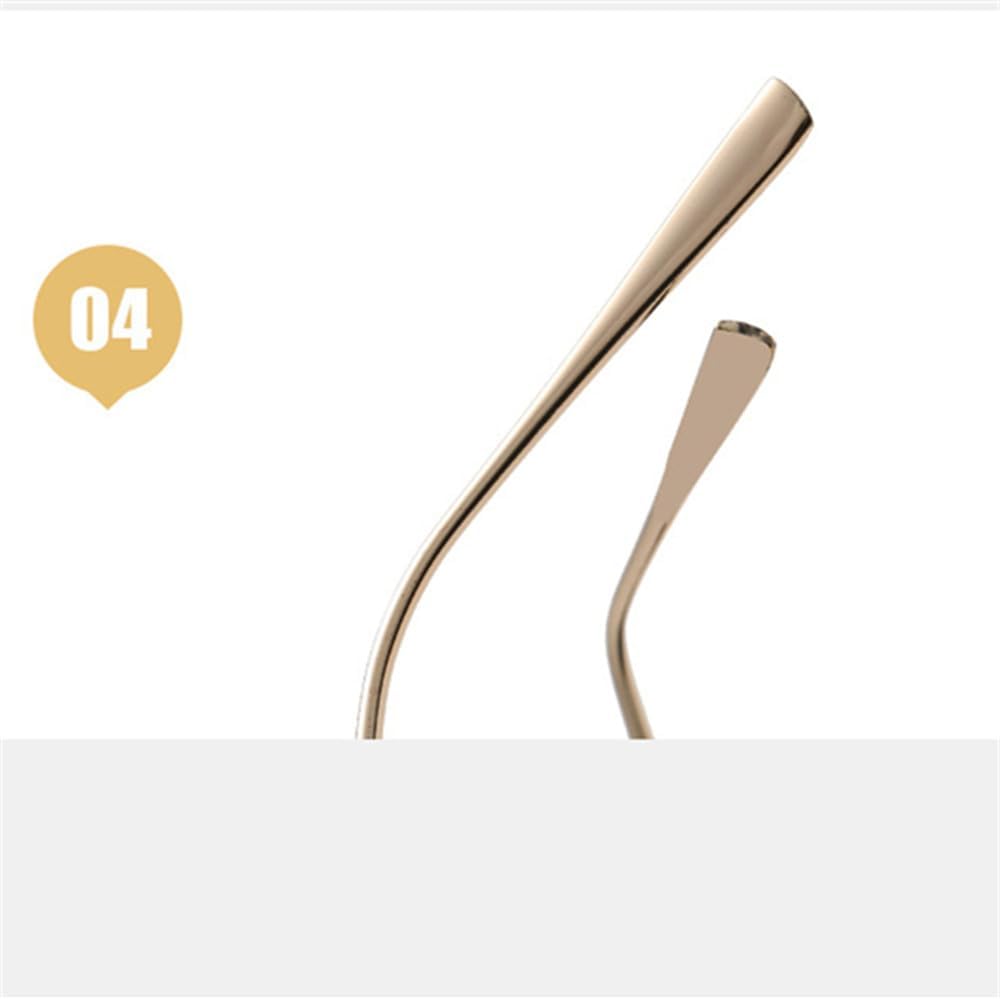 One-piece Half-frame Women's Sunglasses Metal Frame Decorative Glasses UV400