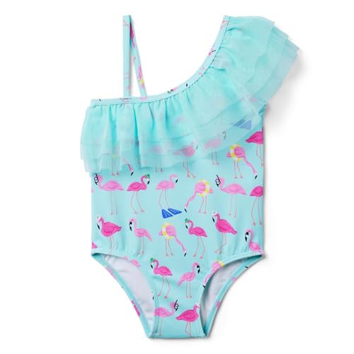 Image of Janie and Jack Girls' Flamingo Printed Onepiece Swim (Toddler /Little Kids /Big Kids)