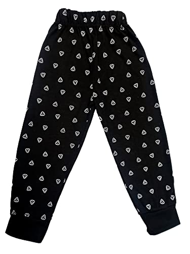 Image of Cotton Solid Track Pant for Boy's & Girl's | Playwear Pants for Kids Loose Fit Pants for Unisex Pack of 1 (BLK-103 Black)