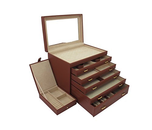 Cordays CDL-10028,Joyero Señora 5 Cajones,Color Cognac