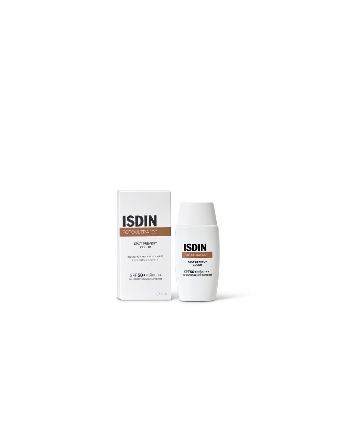 ISDIN FotoUltra 100 Spot Prevent Color SPF50+ Protezione Solare Colorata, 50ml