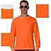 A-SAFETY Hi Vis Safety T-Shirt, Long Sleeve Breathable Shirt Cooler High Visibility Shirt Orange Large