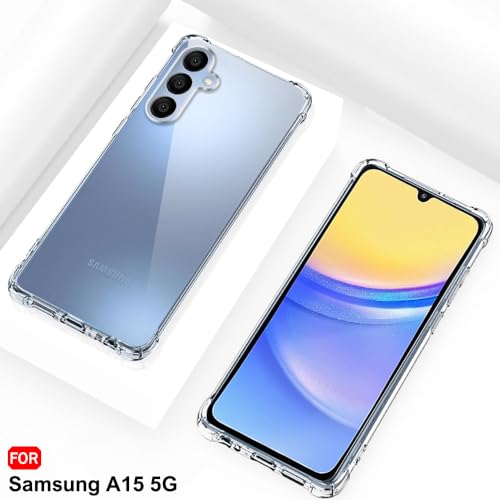 Image of TheGiftKart Transparent Crystal Clear Back Cover Case for Samsung Galaxy A15 5G | Shockproof Soft TPU Case | Cushioned Edges for Ultimate Protection Back Cover Case (TPU, Transparent)