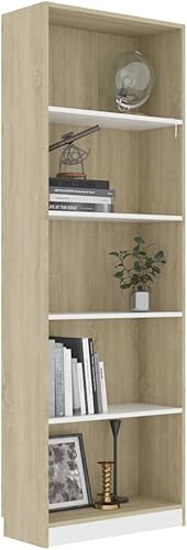 Miniatura 4 de BynJoo Gabinete de 5 niveles estantería de exhibición de 236 pulgadas organizador de almacenamiento estantería independiente de madera de ingeniería