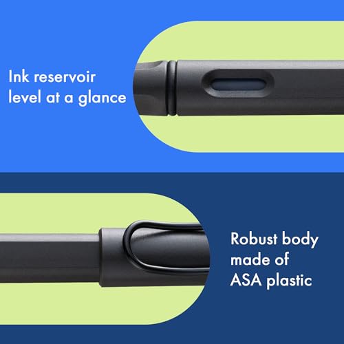 Image of LAMY safari umbra - Fountain Pen with ergonomic grip polished steel nib in size F - ideal for any Writing Calligraphy - including LAMY T 10 blue cartridge - Right-Handed.