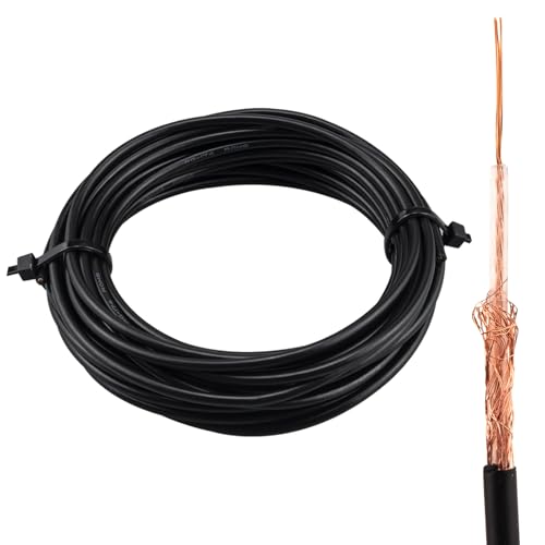 Urcianow RG174 Câble coaxial 6 mètres 50 ohm faible perte d'extension d'antenne pour routeur WiFi et connexions numériques vidéo