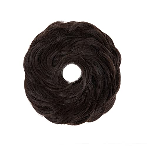 S-Noilite Messy Buns Hair Pieces Curly Hair Scrunchies for Women Donut Updo Hair Chignons Synthetic Ponytail Bun Extensions - Image 3