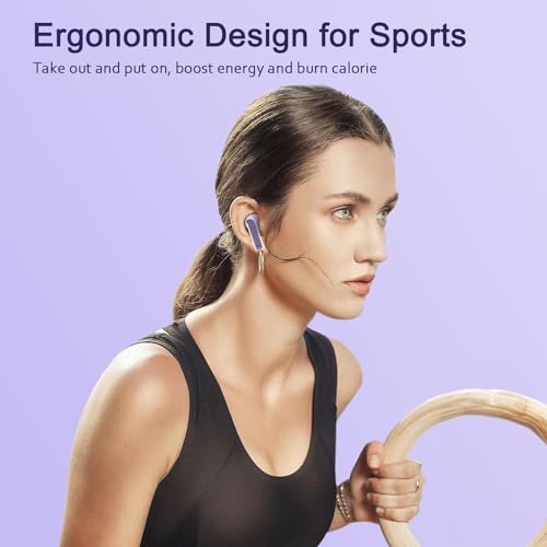Wireless-Earbuds-True-Wireless-Bluetooth-53-Earbuds-with-Charging-Case-Stereo-Bluetooth-Headphones-with-Microphone-for-iPhone-Android-Smart-Cellphones-Purple