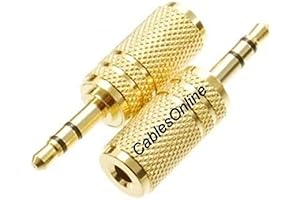 CablesOnline 3.5mm TRS Male to Mono TS Female Audio Adapters