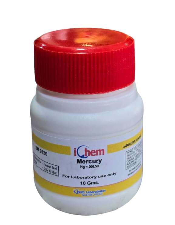 ICHEM Mercury (Metal) Pure LR (10GM) CAS No:7439-97-6 (B0D3FFR55D) Amazon Price History, Amazon Price Tracker