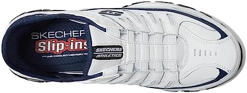 Skechers Men's Afterburn M. Fit Grill Captain Loafer, White/Navy, 10.5 X-Wide | Image 1