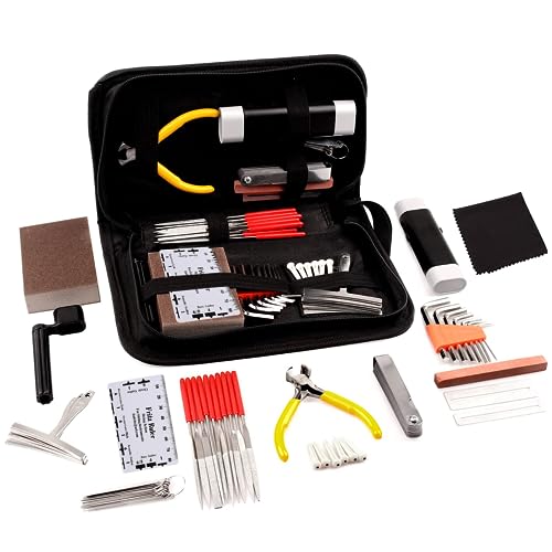 45PCS Kit de Herramientas de Guitarra, Balee Guitar Reparación de La Herramientas de Mantenimiento de La...