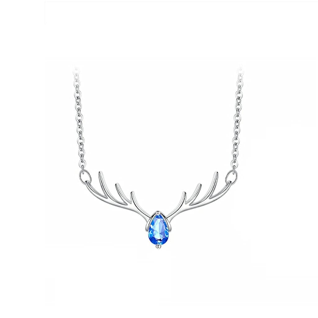 Colliers pour femmes avec pendentif en bois classique et zircon bleu cadeau idéal - 8