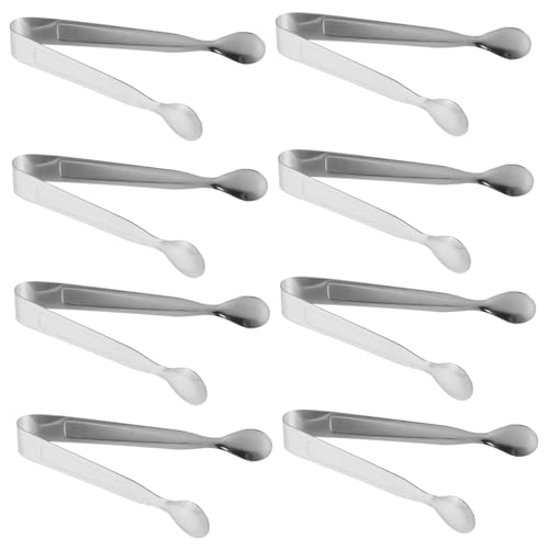 Gatuida 8Piezas Pinzas Inoxidable Cubitos de Hielo Clip Práctico y Servir Aperitivos y Bebidas Fiestas y Uso Diario